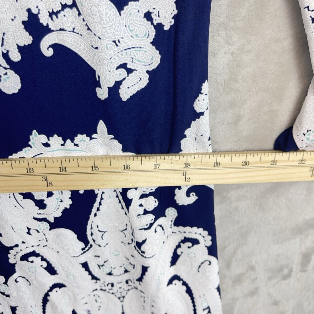 Sandra Darren Paisley Bell Sleeve Shift Dress Size 14 Cottagecore Whimsical - Picture 10 of 12